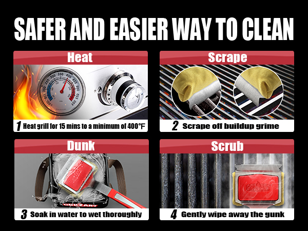 steps to clean the grill