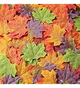 SITUMEIZI Fall Leaves Fake Fall Decoration for Home Autumn Fall Decor Maple Leaf 3.15inch for Hal...