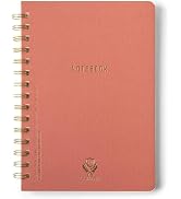 DesignWorks Ink Textured Paper Twin Wire Notebook – 6" x 8.25" Daily Planner & Soft Cover Writing...