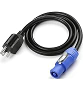 KOOKFJLLZ PowerCon Input Male to NEMA 5-15P Power Cable - 16AWG OFC Twist-Lock 3-Pin AC Cord 20A ...