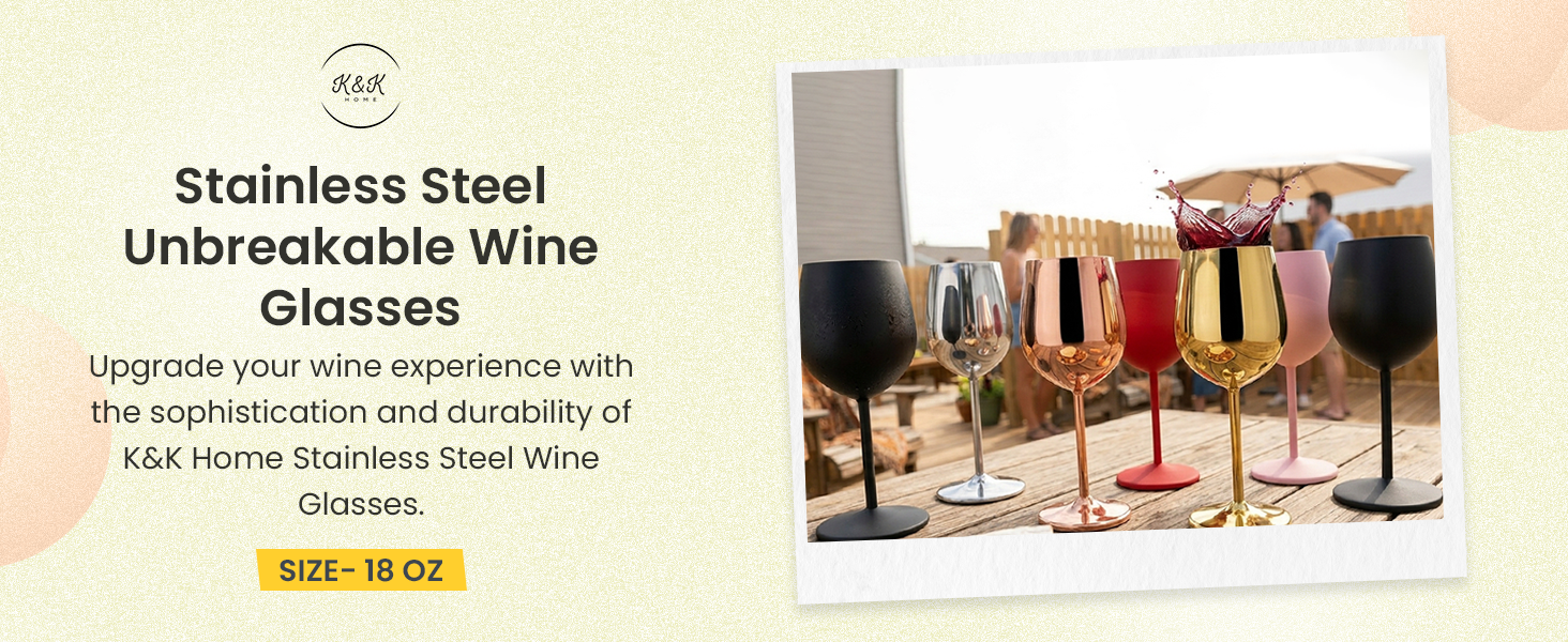 Stainless Steel Wine Glasses