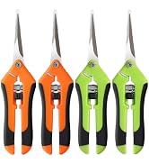 BEoffer 4 Pack Pruning Shears, 6.5 Inch Garden Scissors Gardening Hand Pruning Snips with Straigh...
