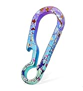 PJYTAC Titanium Carabiner Keychain Clip Small Backpack Clip EDC Heavy Duty Key Clips Anti-Lost Qu...
