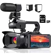 Acuvar 4K 64MP Video Camera Camcorder Vlogging Camera for YouTube 60FPS 18X Zoom Video Camera, Wi...