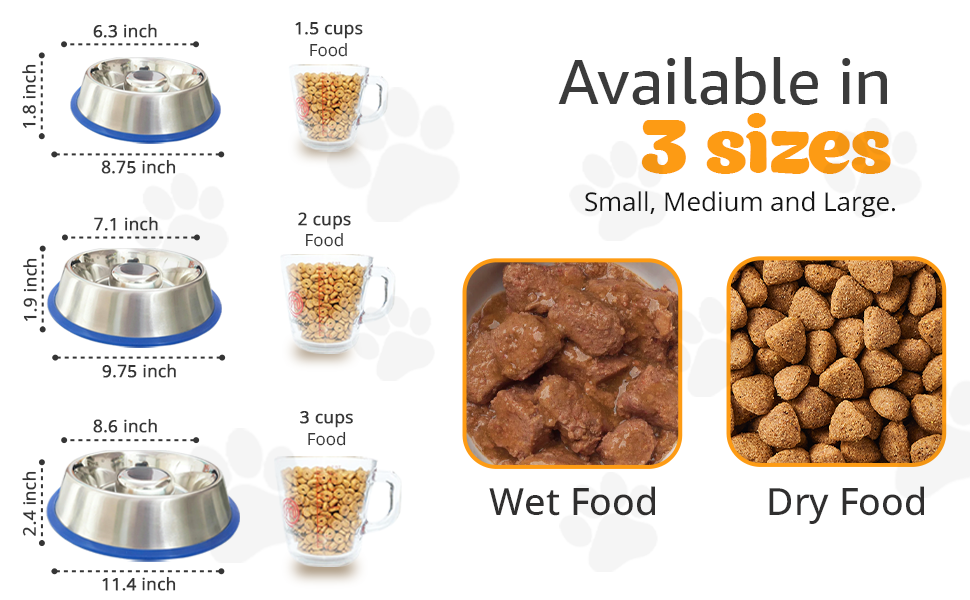 Encourages pet to eat or drink at a slower pace preventing indigestion,Suitable for wet or dry food,