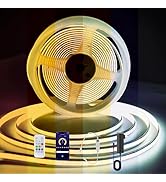 AUZIWE CCT COB LED Strip Light 9.84ft, Tunable White Warm White to Cool White LED Strip, 608LEDs/...