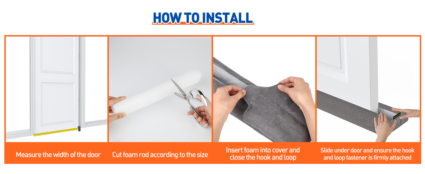 MAGZO Door Draft Stopper Adjustable Under Door Gap Filler
