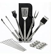 BBQtrips Grilling Accessories for Outdoor Grill, Grill Utensils Set, Stainless Steel Barbeque Gri...