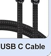 Right Angle USB C Cable 1FT 2Pack, 90 Degree USBC 60W PD Fast Charging & High Speed Transfer Shor...