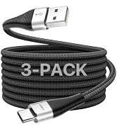 USB A to USB C Cable 6FT, 3Pack Type C Charger Cord Fast Charging, Durable USB to USB C Cable, Ty...