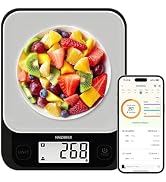 FITDAYS Smart Kitchen Scale for Weight Loss & Cooking, Nutrition Calculator, g/oz(KP2048B)