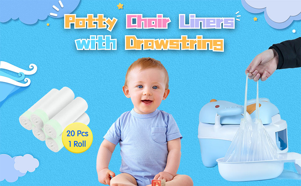 2 disposable potty liner