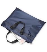 M&G Zipper Pouch with Handle 12x15 in Large Pocket File Bag, A4 Foldable Document Storage Bag for...