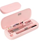 MelodySusie Acrylic Nail Tool Storage Box, Portable Dustproof Stand Displayer Holder Organizer Co...