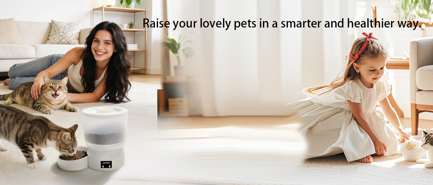 Darlipeet Automatic Cat Feeder, Auto Cat Feeder, Timed Cat Feeder