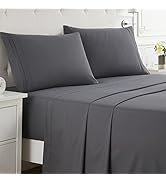 Nestl Queen Sheets Set - 4 Piece Bed Sheets for Queen Size Bed, Double Brushed Queen Size Sheets,...