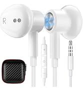 3.5mm Earbuds Magnetic in-Ear Noise Isolation Headphones with Microphone | Wired 3.5mm Jack Earph...
