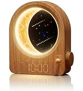 blonbar Sunrise Alarm Clocks with Dimmable Moon Lamp, 2 Alarm Clocks with 12Levels Volume for Hea...