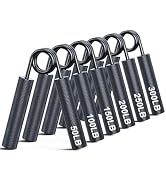 ZEAGUS Grip Strength Trainer 4 Pack,Metal Hand Grip Strengthener Kit-Black | Non-Slip Heavy-Duty ...
