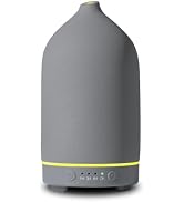 Gooamp 200ML Ceramic Essential Oil Diffuser for Home - Ultrasonic Aromatherapy Diffuser Humidifie...
