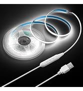 Samsion 5V USB COB LED Light Strip Dimmable High Density White Light for TV 16.4FT 6000K 320LEDs/...