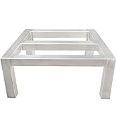 GSW 8-Inch High All Welded Aluminum Dunnage Racks with Plastic Feet, 12”L x 14”W x 8”H