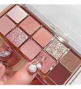 Go Ho 10 Colors Eyeshadow Palette,Matte&Glitter Eyeshadow Makeup,High Pigmented Shades,Naturing-L...