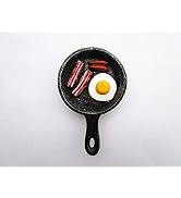 Miniature Dollhouse Fried Egg in Pan, 1:12 Scale, Kitchen Accessories Decor, Metal Miniature Pots...