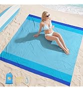 Aroveea Beach Blanket Waterproof Sandproof 78''X81'' Oversized Mat | 100% polyester lightweight m...