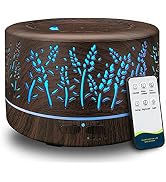 Diffusers for Essential Oils Large Room 600ml,Essential Oil Diffusers for Home with R/C,Cool Mist...