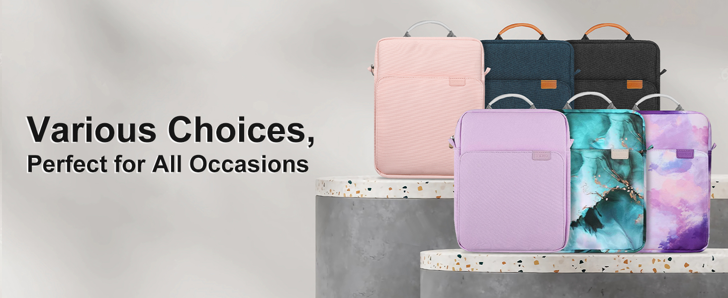 9-11 Inch Tablet Sleeve Bag with Shoulder Strap for iPad 10th Gen. 10.9", iPad 9th/8th/7th Gen