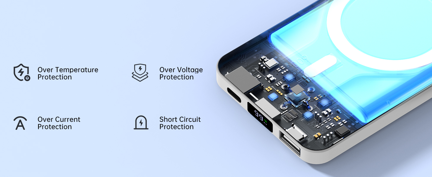 phone battery charger portable advanced multi-protection system