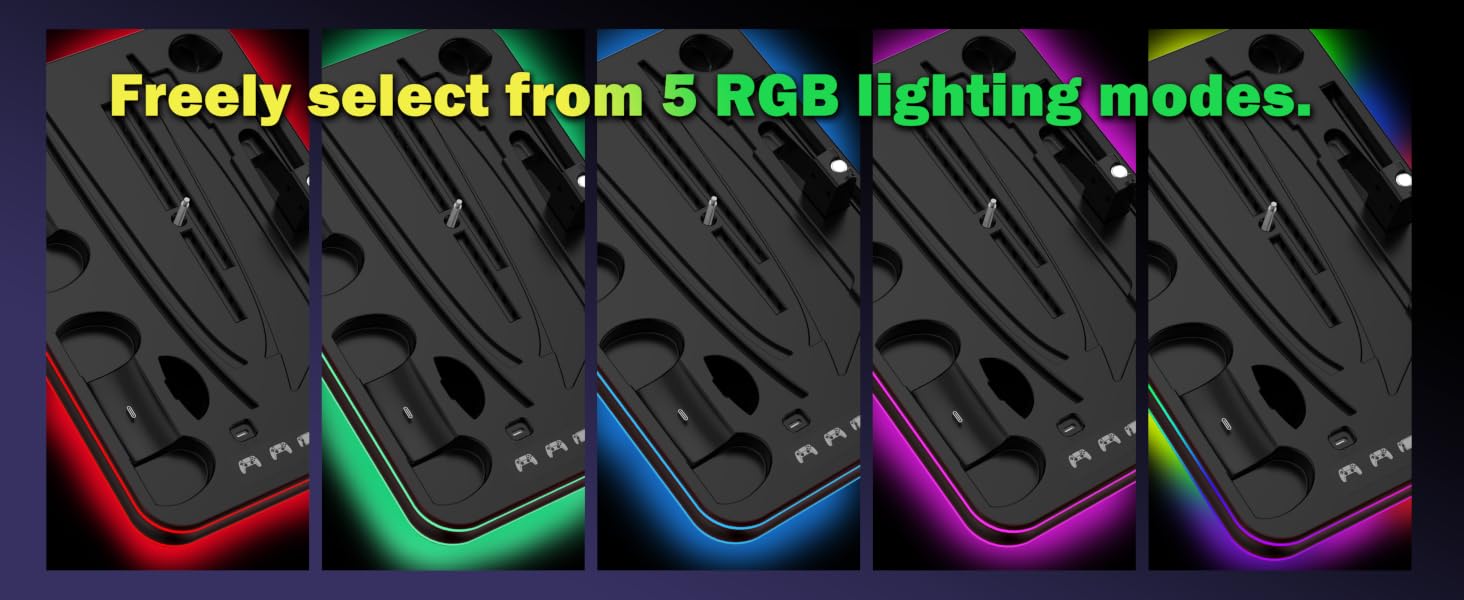 5 RGB ambient lighting modes to choose from freely.