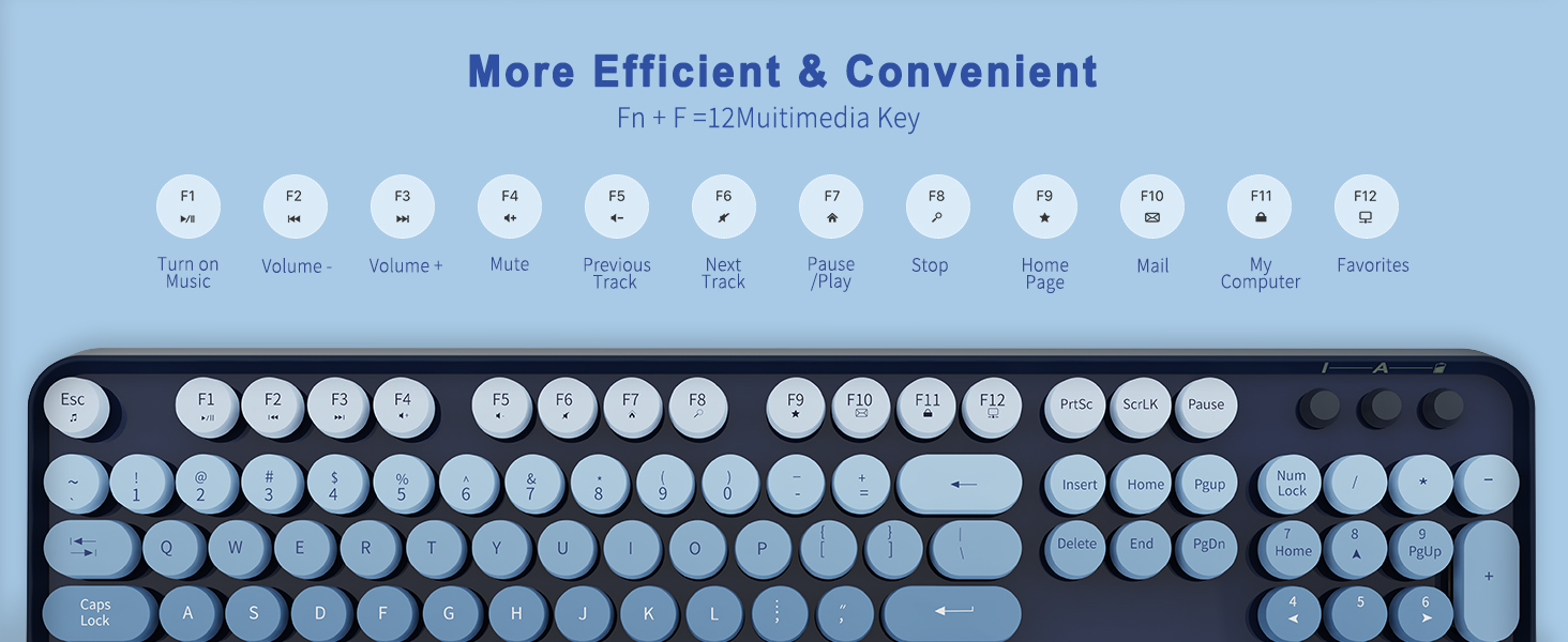 full size wireless keyboard with number pad