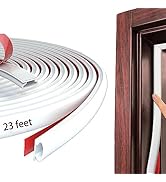 White Rubber Weather Stripping Door Seal Strip, D Shape Door Rubber Weather Seal Strip, Self-Adhe...