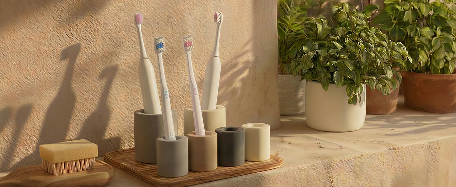 Minimalist Sleek Modern Toothbrush Holder Small Footprint?