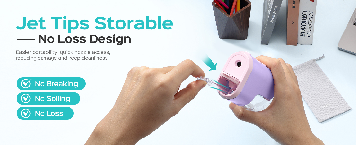 COSLUS Mini Water Flosser for Travel: Portable Compact Design, Cordless Oral Irrigator for Braces