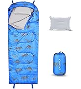 ELUTENG Sleeping Bag for Kids Lightweight Child Sleeping Bags Fit Boys and Girls 4 Season Comfort...
