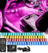 OPT7 Aura Interior Car Lights with Remote Control, Color Change, Music Sync Inside Ambient Lighti...