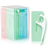 COCOBURI 50 Count Individually Wrapped Dental Floss Picks-Oral Care Flossers for Adults- Floss Si...