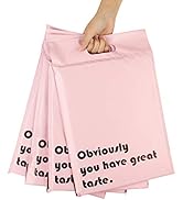 RUSPEPA Poly Mailers 10x13 Inch Pink with Build-in Handle Shipping Bags 3 Mil Pretty Thick Self A...