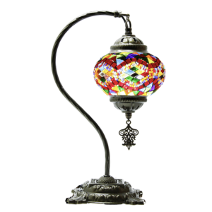 red mix ruby prism turkish moroccan mosaic lamp