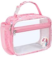 BrainyBees Clear Lunch Bag for Kids - Reusable Clear Lunch Box Clear Snack Bag Heavy Duty Transpa...