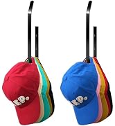 Kyrupsy 2 Pack Hat Rack for Wall, Upgraded Carbon Steel Hat Organizer for Baseball Caps with Adhe...