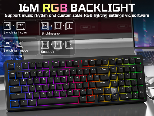 mechanical wireless keyboard with number pad