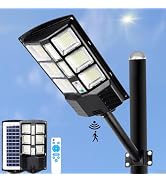 ZJOJO 800W Solar Street Light Outdoor Waterproof, 15000LM 728 LEDs Solar Lights for Outside Dusk ...