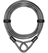 Titanker Bike Lock Cable,12mm Thick Security Cable with Loops Heavy Duty Steel Cable Vinyl Coated...
