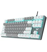 ZDawnn Wired Mechanical Gaming Keyboard Tenkeyless,80% Compact 87 Keys LED Backlight,Hot Swappabl...