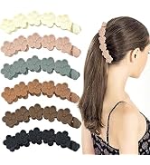 6 Pack Banana Clips Hair Banana Clip Flower Hair Clips for Women Thick Hair Non Slip Banana Clips...