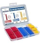 90 Pcs Splice Connectors Kit 22-10 AWG Electrical Crimp Terminal Connector Kits Assorted But...